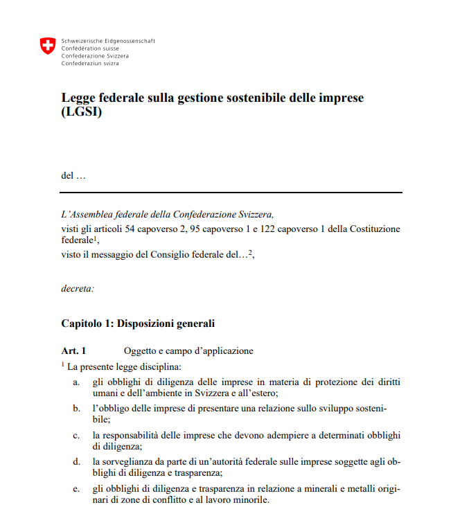 Swiss Fair Trade prende posizione sulla procedura di consultazione relativa alla legge federale sulla gestione aziendale sostenibile 2026